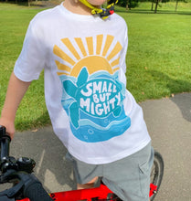 Load image into Gallery viewer, &#39;Small but Mighty&#39; Kid&#39;s Affirmation Turtle T-shirt
