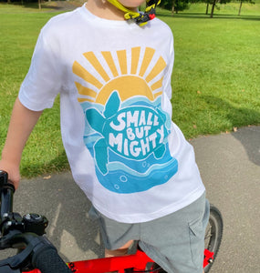 'Small but Mighty' Kid's Affirmation Turtle T-shirt