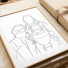 Load image into Gallery viewer, Custom Line Drawing Portrait Illustration
