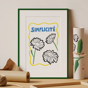 'Simplicite' Hand Painted Daisy Floral Print