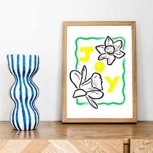 'Joy' Hand Painted Spring Daffodil Print