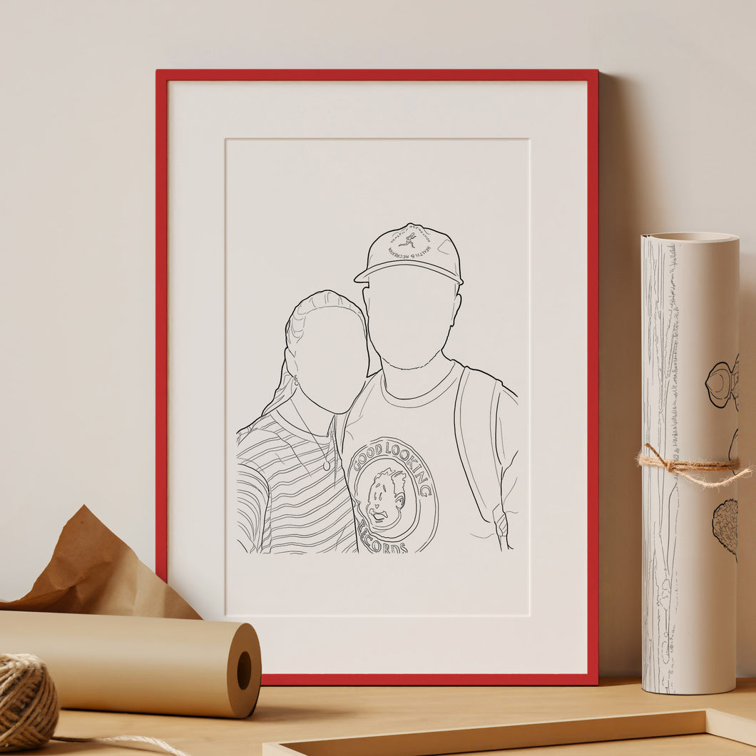 Custom Line Drawing Portrait Illustration