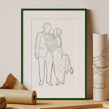 Load image into Gallery viewer, Custom Line Drawing Portrait Illustration
