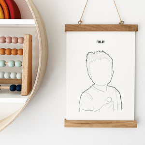 Bespoke Children's Mini Portrait Illustration