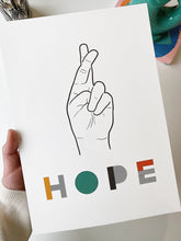 Load image into Gallery viewer, &#39;Hope&#39; Line Drawing and Typography Print
