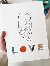 Load image into Gallery viewer, &#39;Love&#39; Line Drawing and Typography Print
