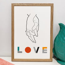 Load image into Gallery viewer, &#39;Love&#39; Line Drawing and Typography Print
