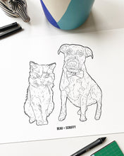 Load image into Gallery viewer, Bespoke Pet Portrait Illustration
