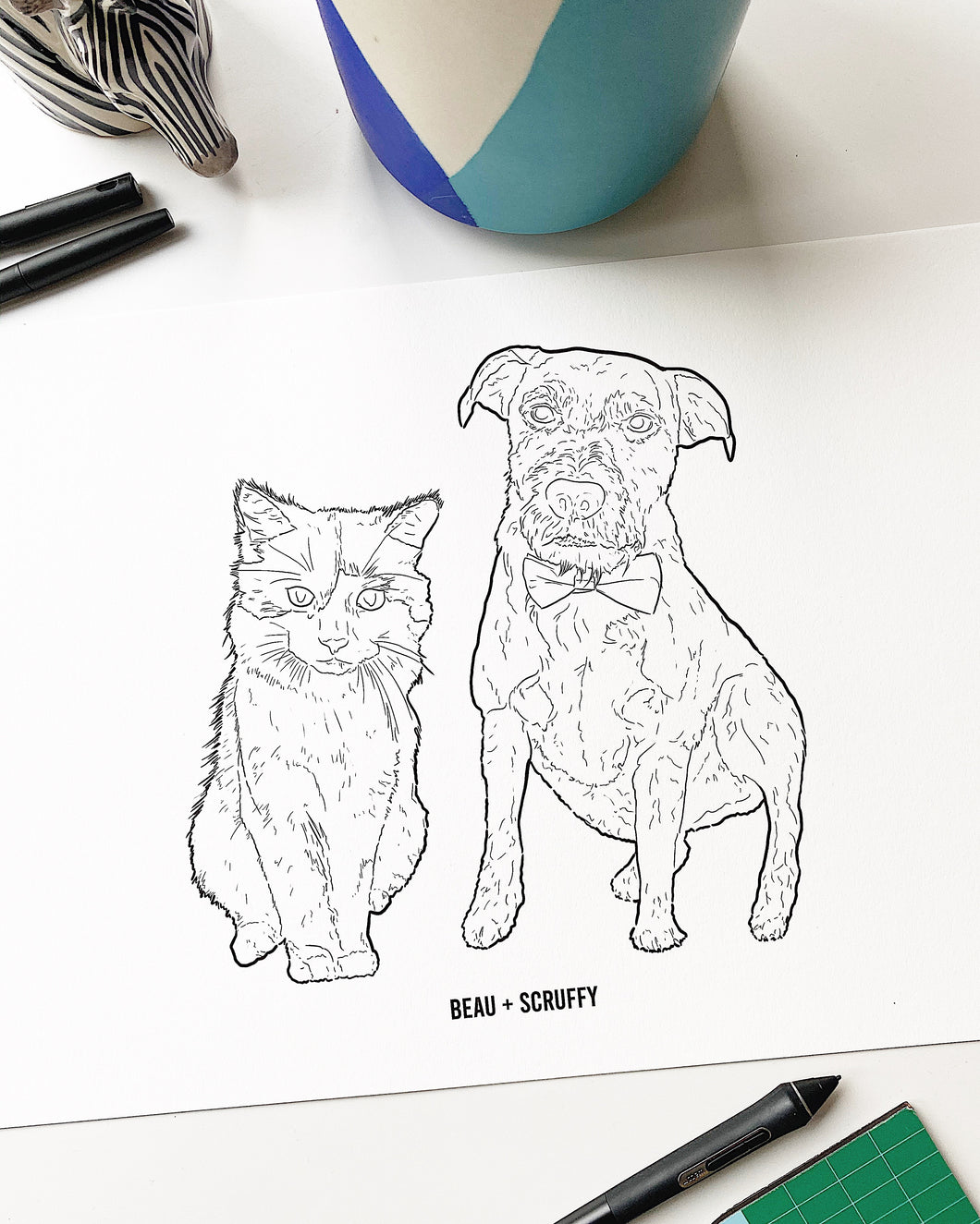 Bespoke Pet Portrait Illustration